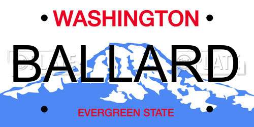BALLARD Washington License Plate