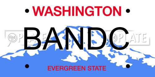 BANDC Washington License Plate