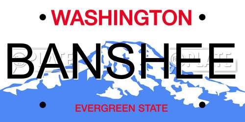 BANSHEE Washington License Plate