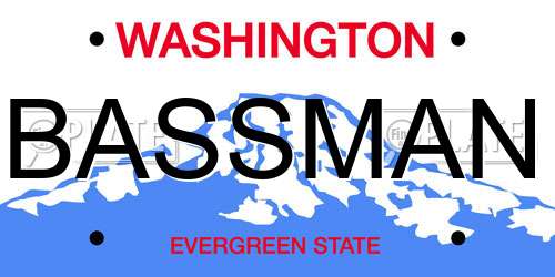 BASSMAN Washington License Plate