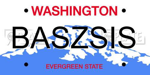 BASZSIS Washington License Plate