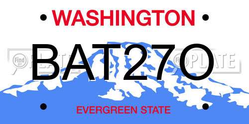 BAT27O Washington License Plate