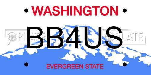 BB4US Washington License Plate
