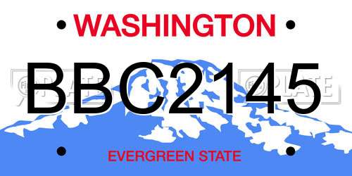 BBC2145 Washington License Plate