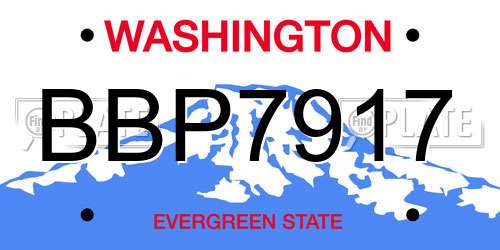 BBP7917 Washington License Plate