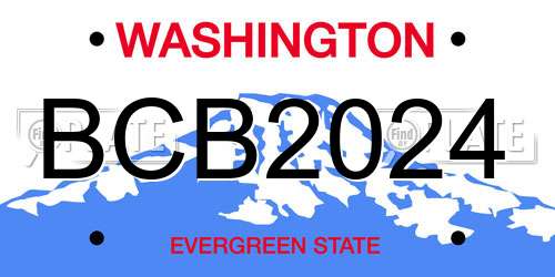 BCB2024 Washington License Plate