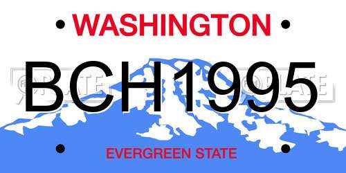 BCH1995 Washington License Plate