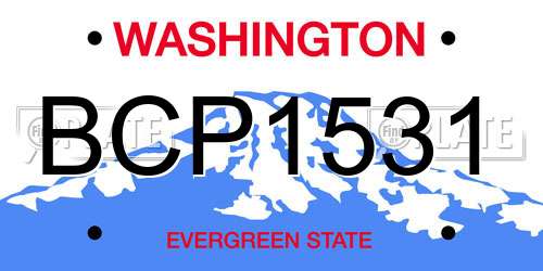 BCP1531 Washington License Plate