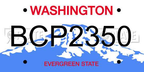 BCP2350 Washington License Plate