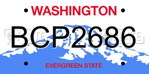 BCP2686 Washington License Plate