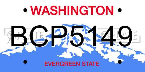 BCP5149 Washington License Plate
