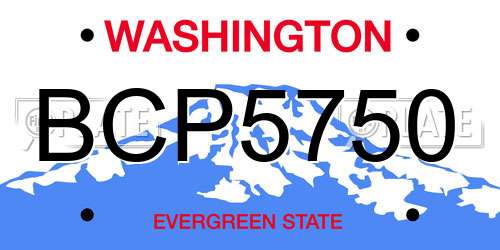BCP5750 Washington License Plate
