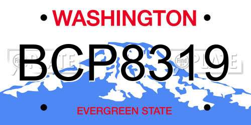 BCP8319 Washington License Plate