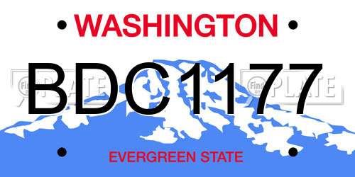 BDC1177 Washington License Plate