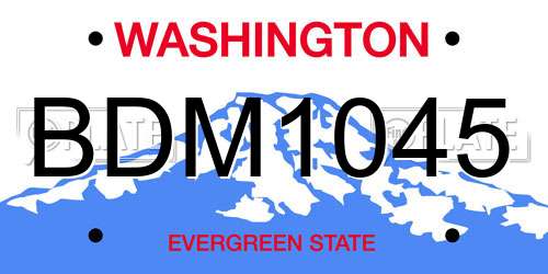 BDM1045 Washington License Plate