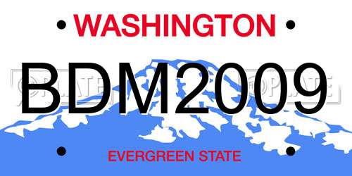 BDM2009 Washington License Plate