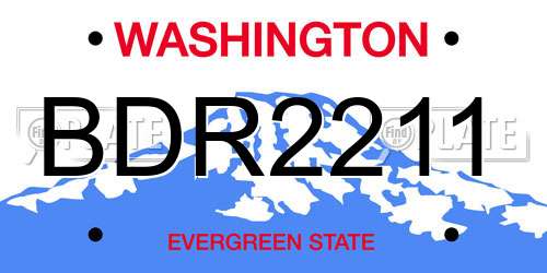 BDR2211 Washington License Plate