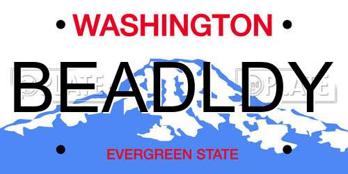BEADLDY Washington License Plate