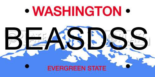 BEASDSS Washington License Plate