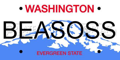 BEASOSS Washington License Plate