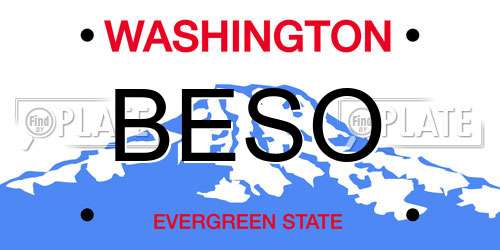 BESO Washington License Plate