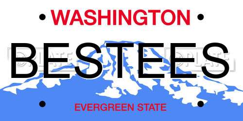 BESTEES Washington License Plate