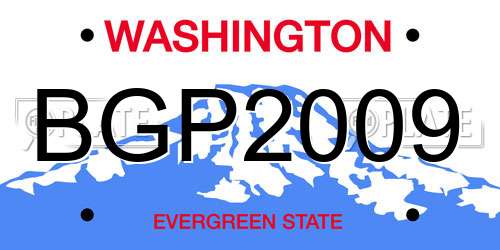 BGP2009 Washington License Plate