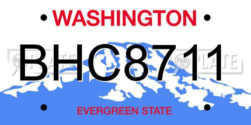 BHC8711 Washington License Plate