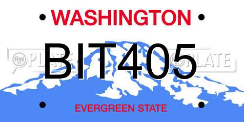 BIT405 Washington License Plate