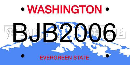 BJB2006 Washington License Plate