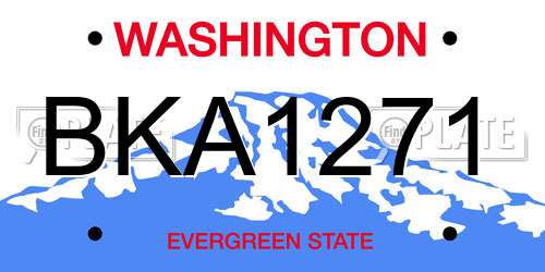 BKA1271 Washington License Plate