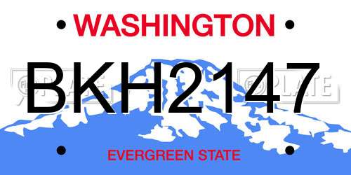 BKH2147 Washington License Plate