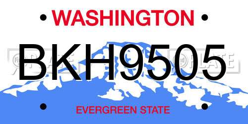 BKH9505 Washington License Plate