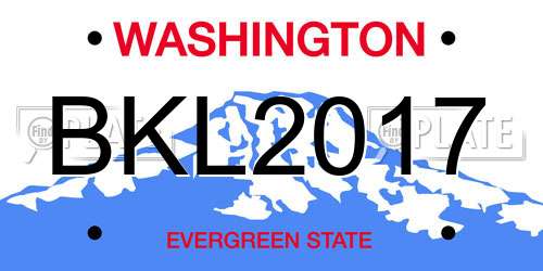 BKL2017 Washington License Plate