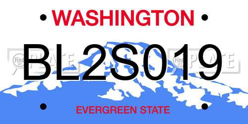 BL2S019 Washington License Plate