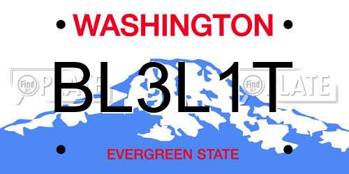 BL3L1T Washington License Plate