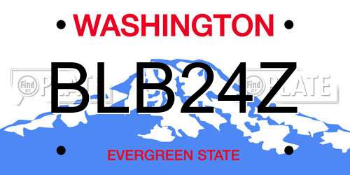 BLB24Z Washington License Plate