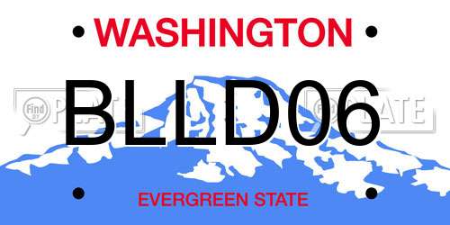 BLLD06 Washington License Plate