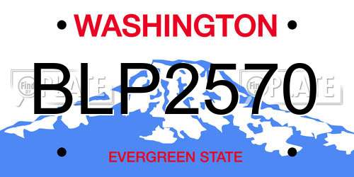 BLP2570 Washington License Plate