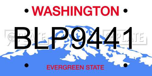 BLP9441 Washington License Plate