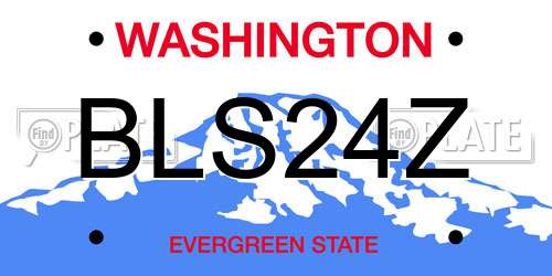 BLS24Z Washington License Plate