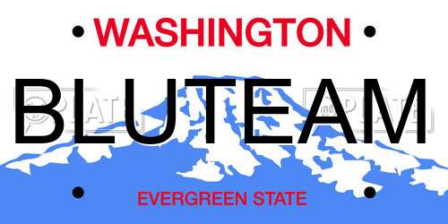 BLUTEAM Washington License Plate