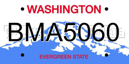 BMA5060 Washington License Plate