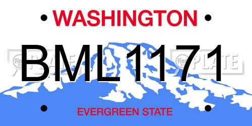 BML1171 Washington License Plate