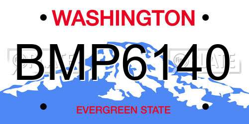 BMP6140 Washington License Plate