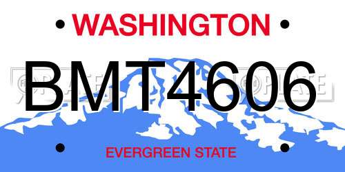 BMT4606 Washington License Plate