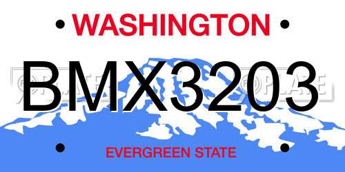 BMX3203 Washington License Plate