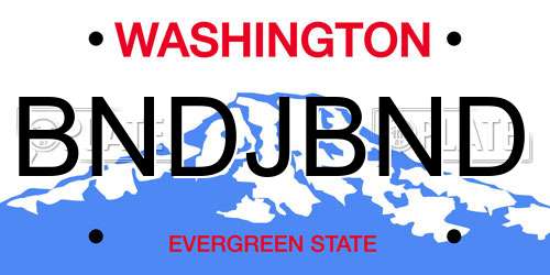 BNDJBND Washington License Plate