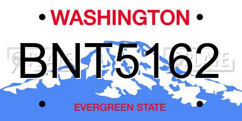 BNT5162 Washington License Plate