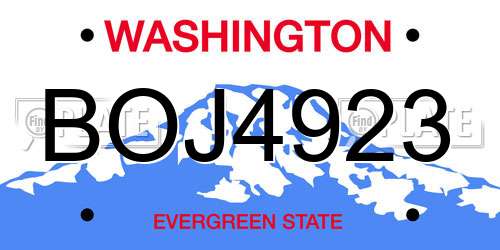 BOJ4923 Washington License Plate